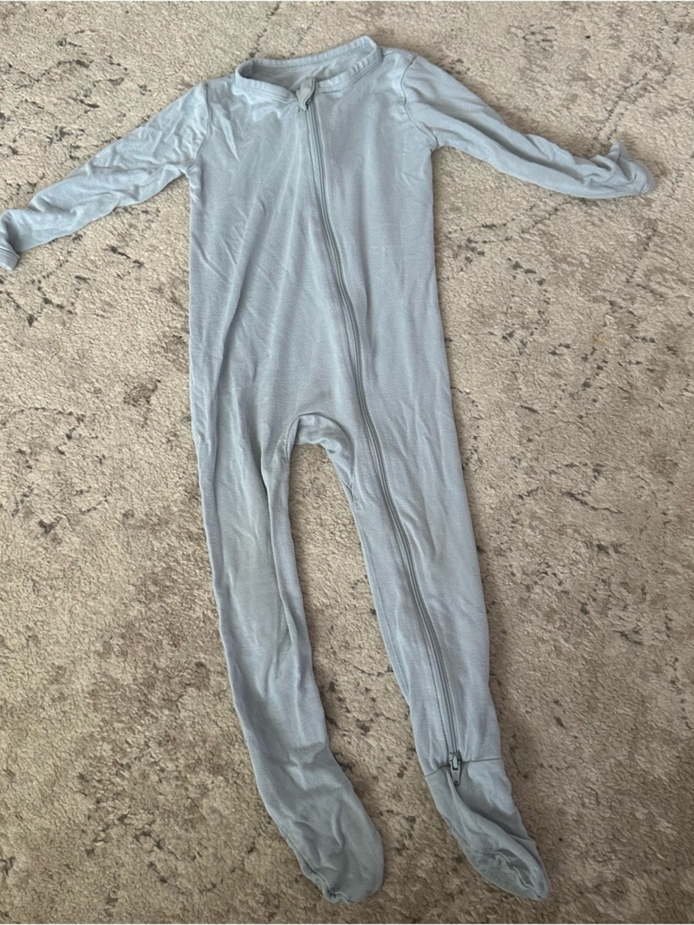 Kyte BABY Light Blue Footed Zippered One-Piece
